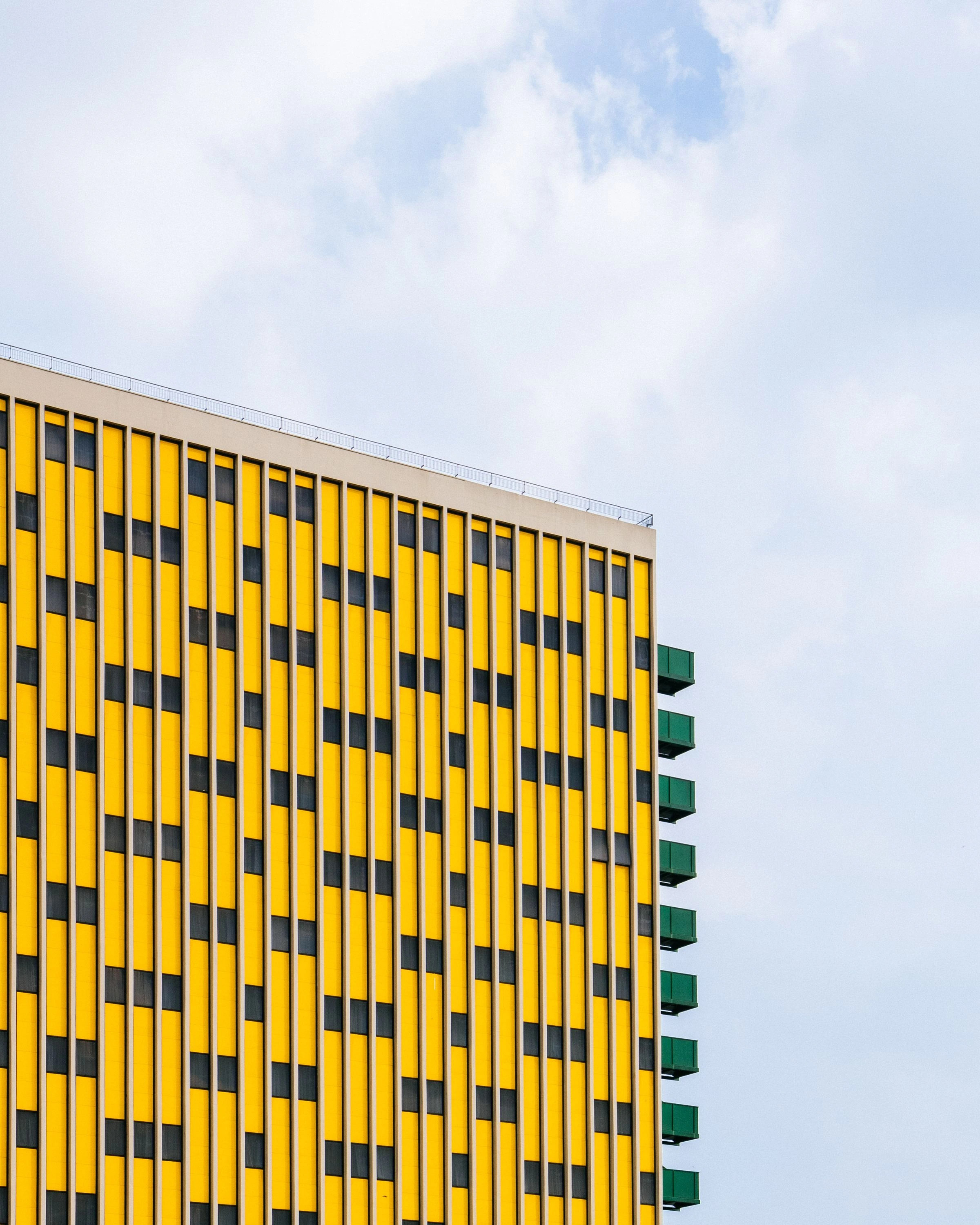 Green facade on a building